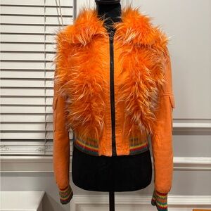 Y2K Vintage Fake Fur Jacket